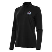 Women's Antigua Black Colorado Avalanche Reprocess Quarter-Zip Top